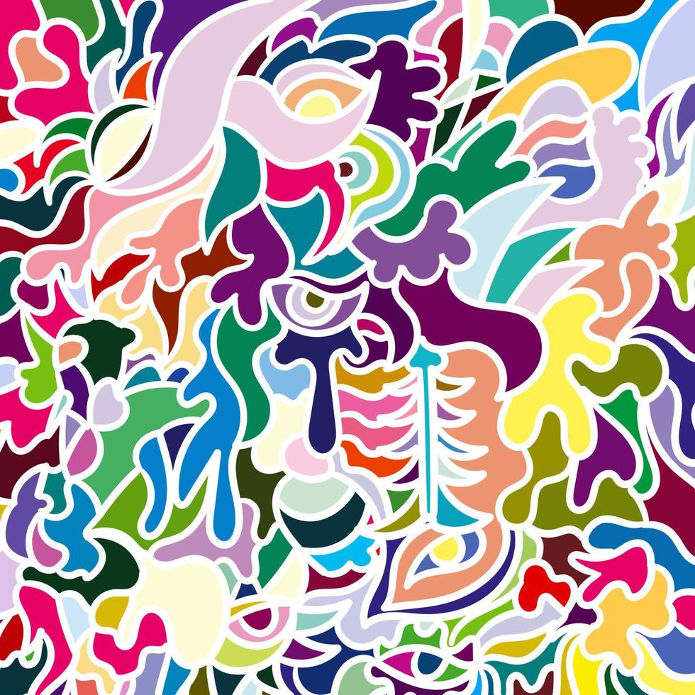 Hand drawn Abstract background art vector