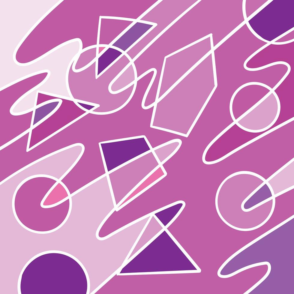 Hand drawn  triangle and circles art, retro, doodles, abstract, simple, print, art vector