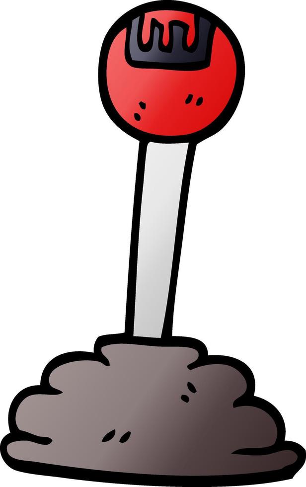 cartoon doodle gear shift vector