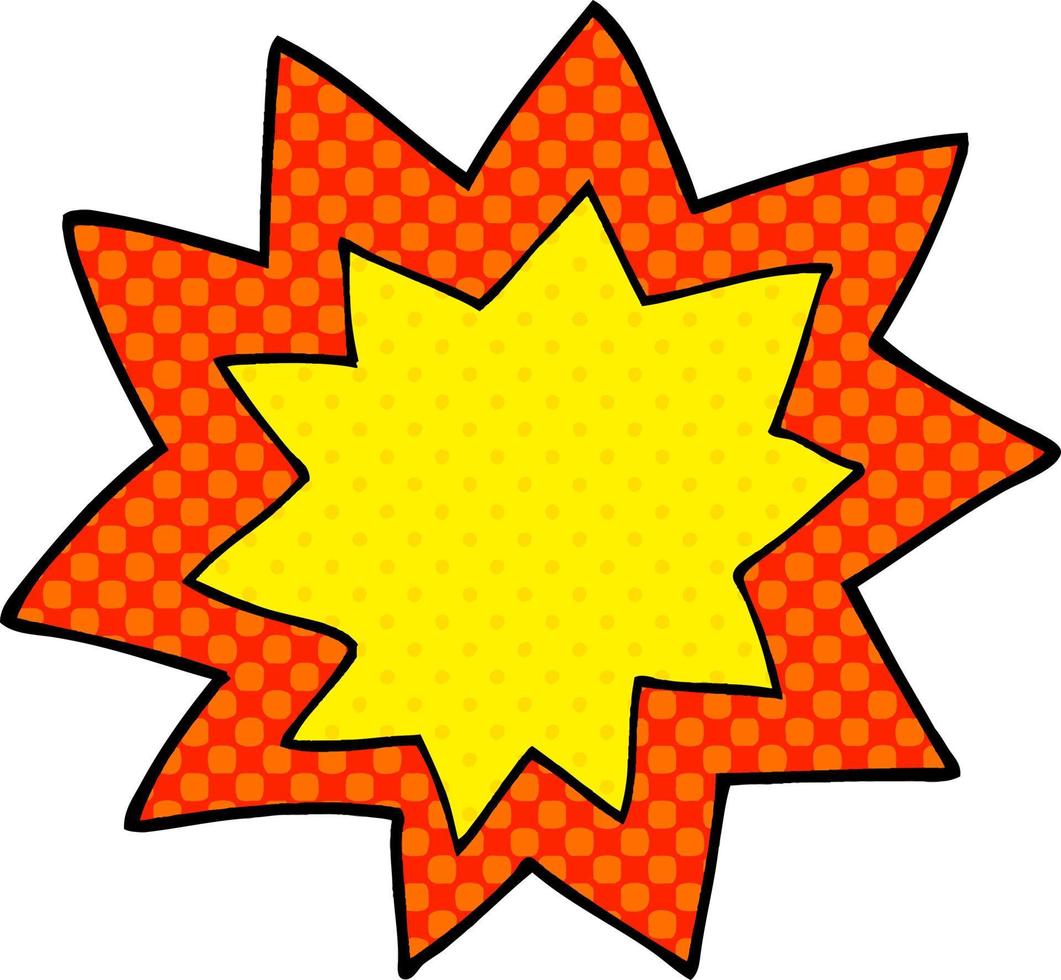 cartoon doodle fire explosion vector