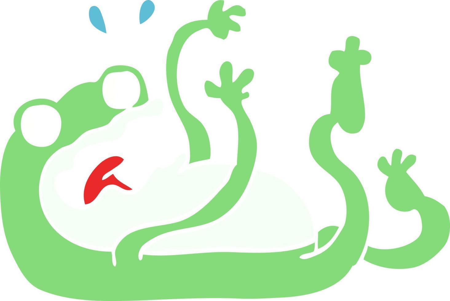 cartoon doodle frog vector
