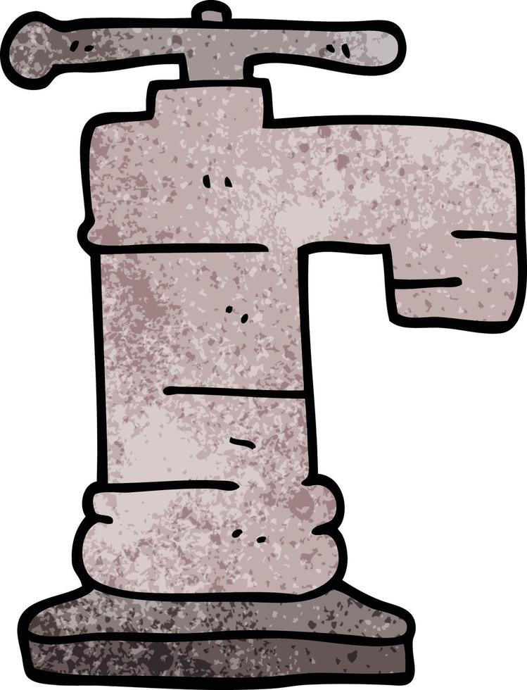 cartoon doodle faucet vector
