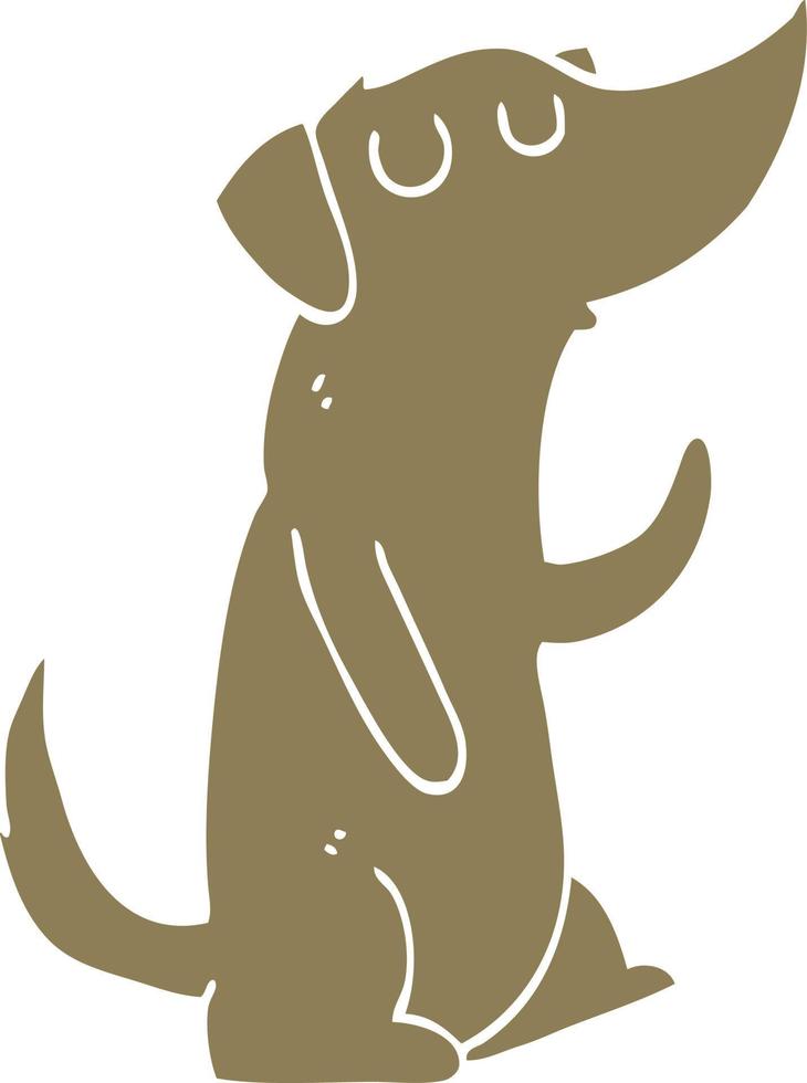 perro de dibujos animados de estilo de color plano vector