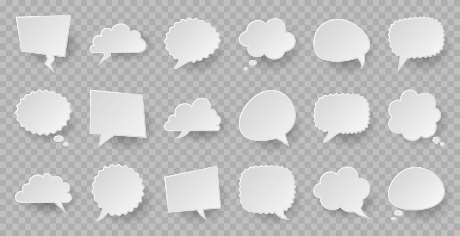 Set of speech bubbles vector