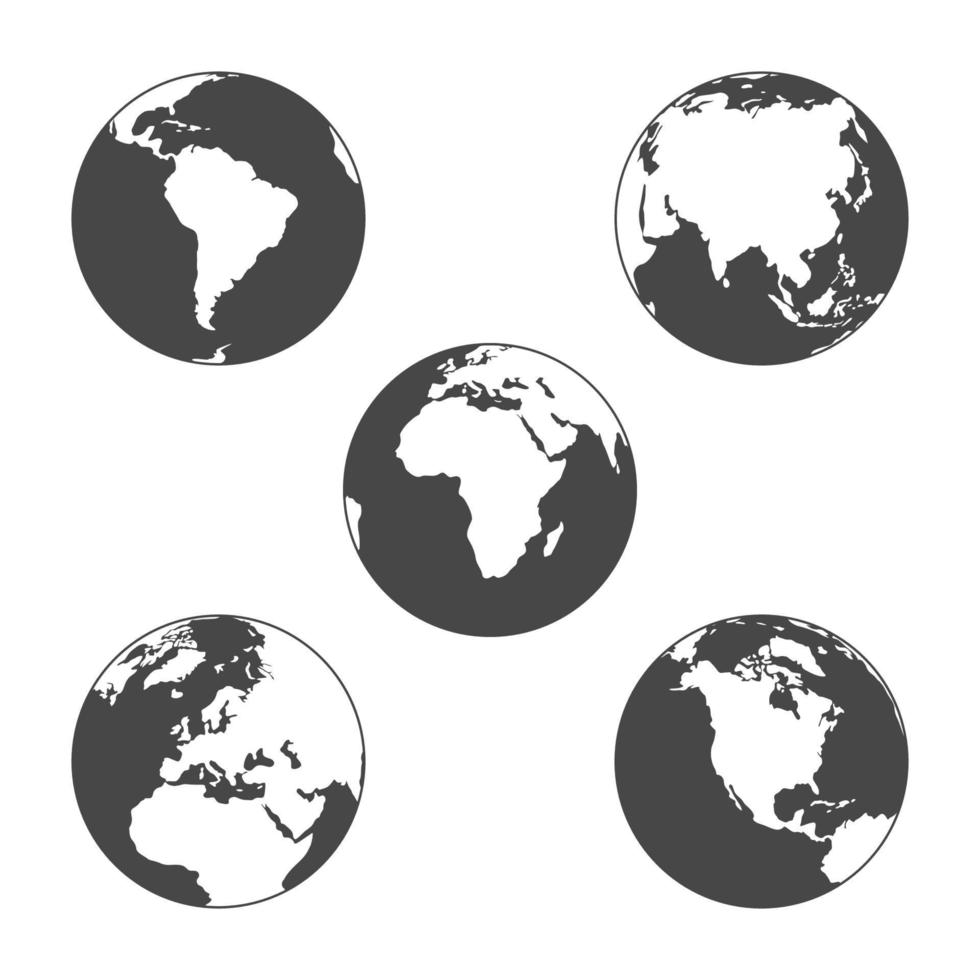 Globe flat design style on white background vector
