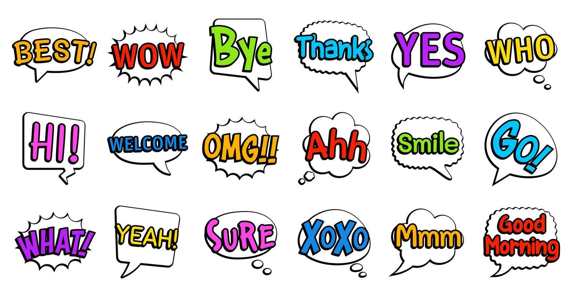 Set of speech bubbles vector