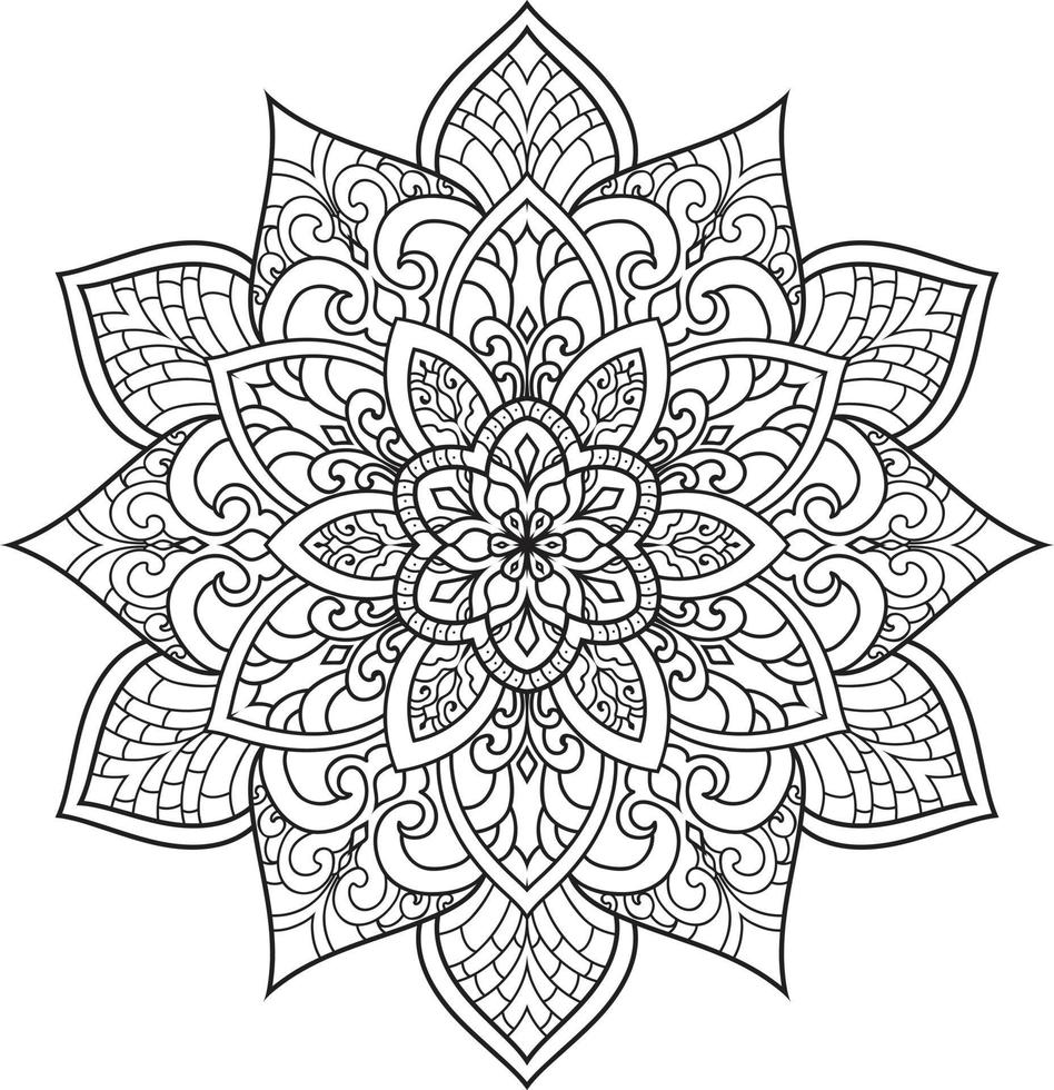 Outline Mandala Vector