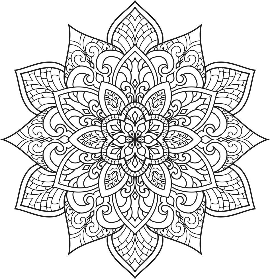 Outline Mandala Vector