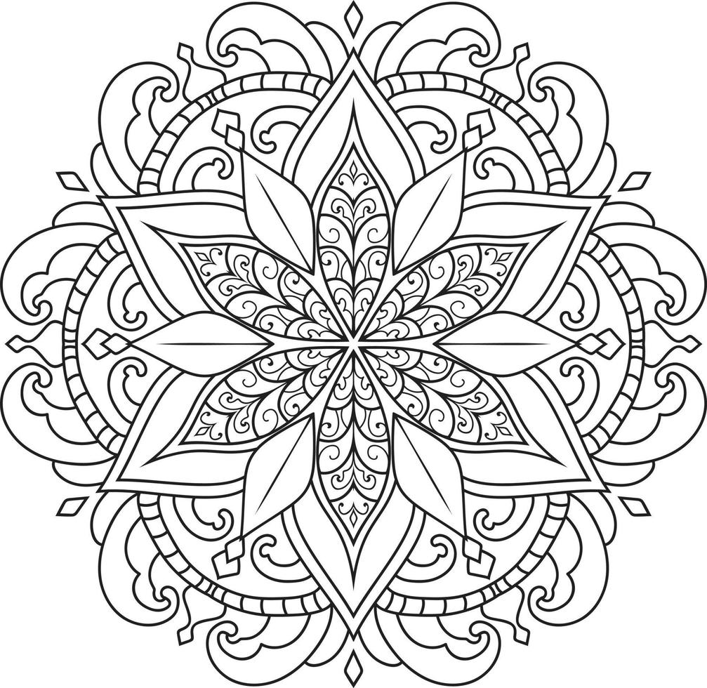 Outline Mandala Vector