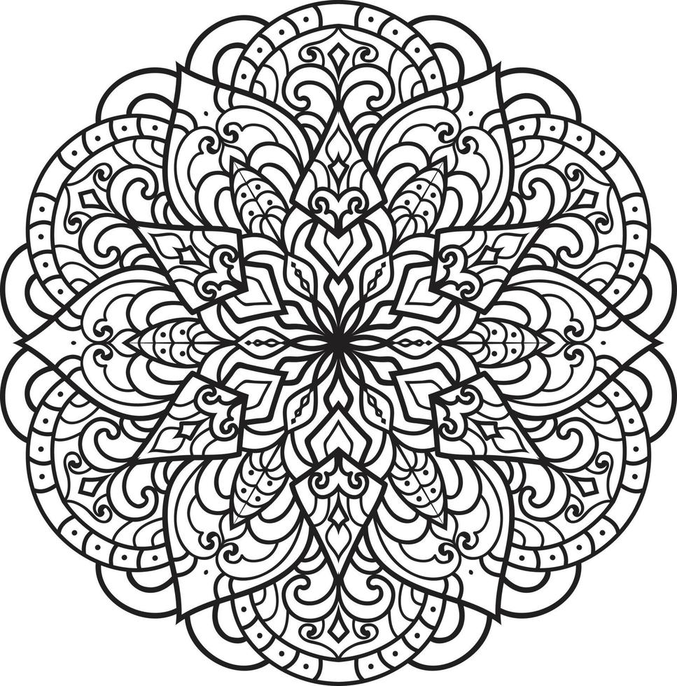 Outline Mandala Vector