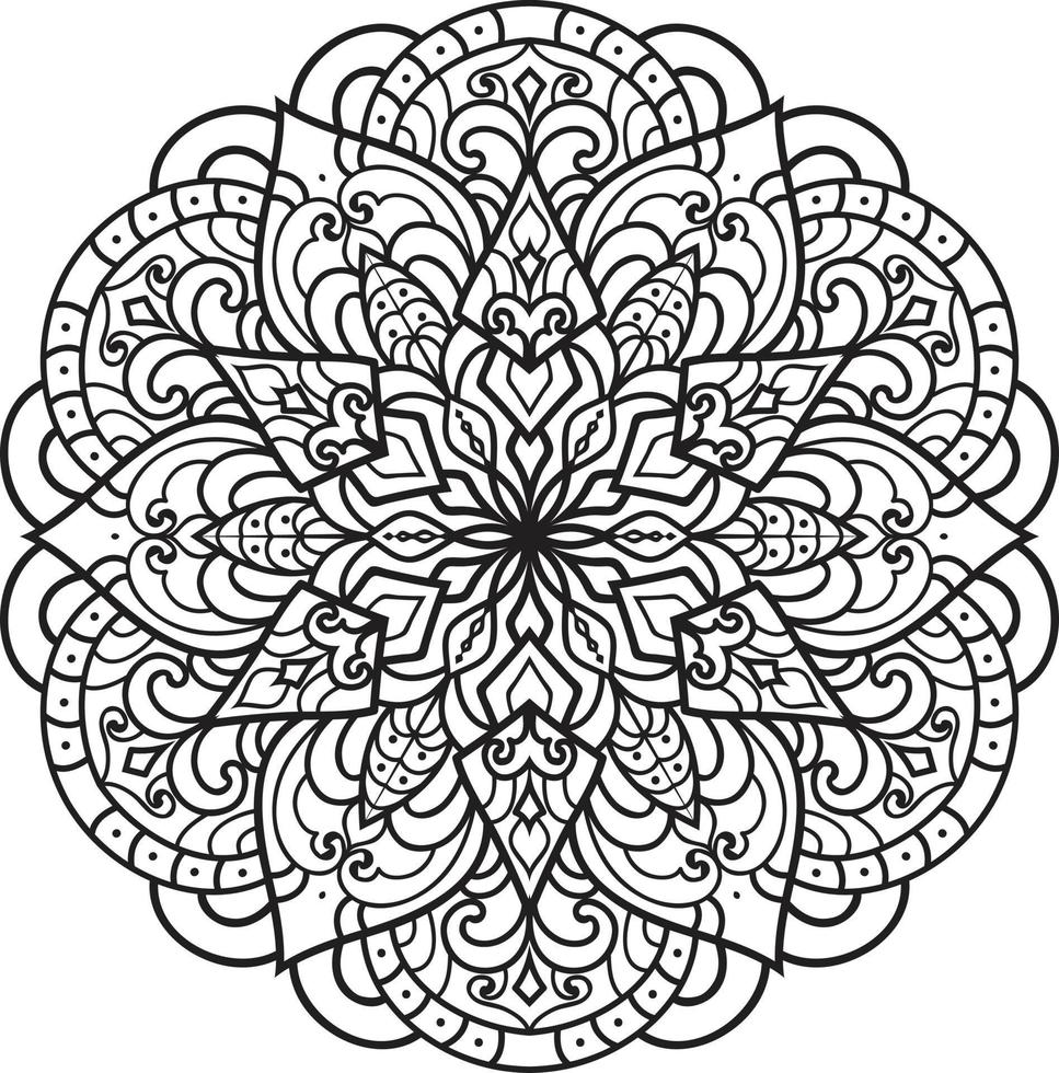 Outline Mandala Vector