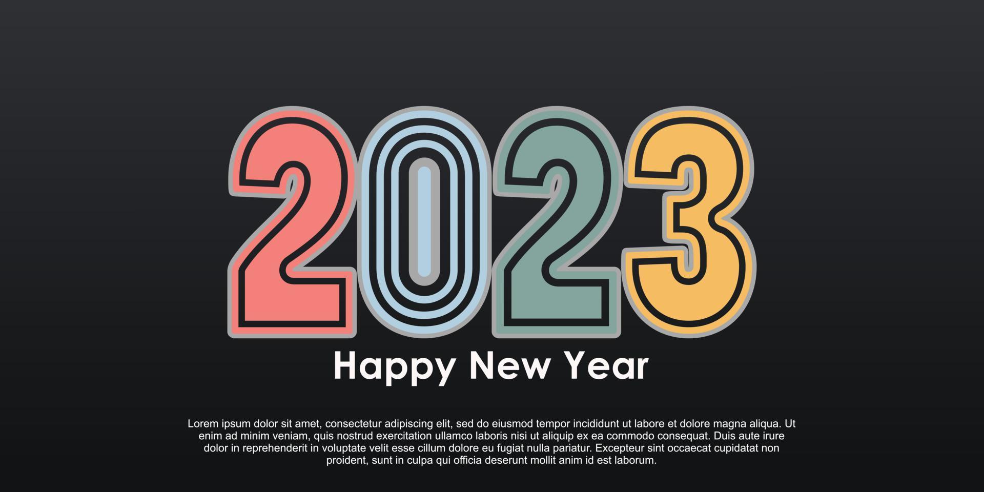 Happy new year logo design unique creative concept Premium Vector part 10