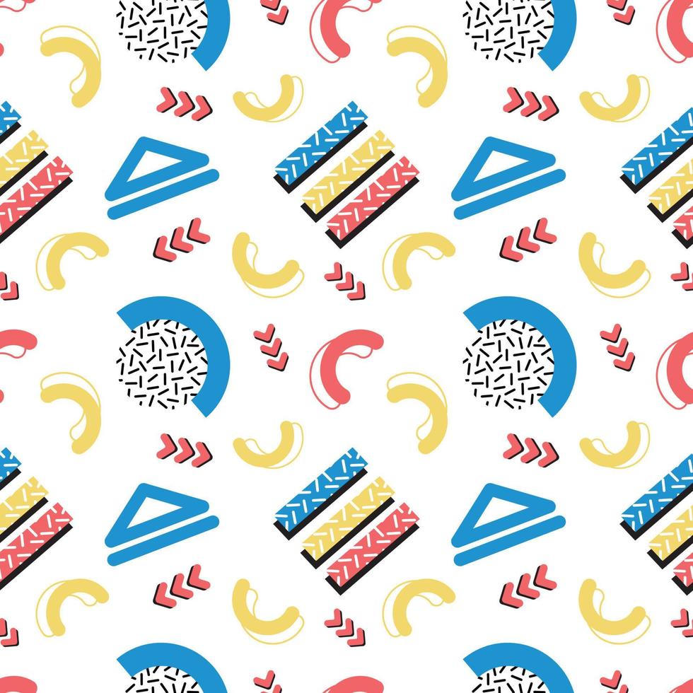 cute memphis abstract background vector