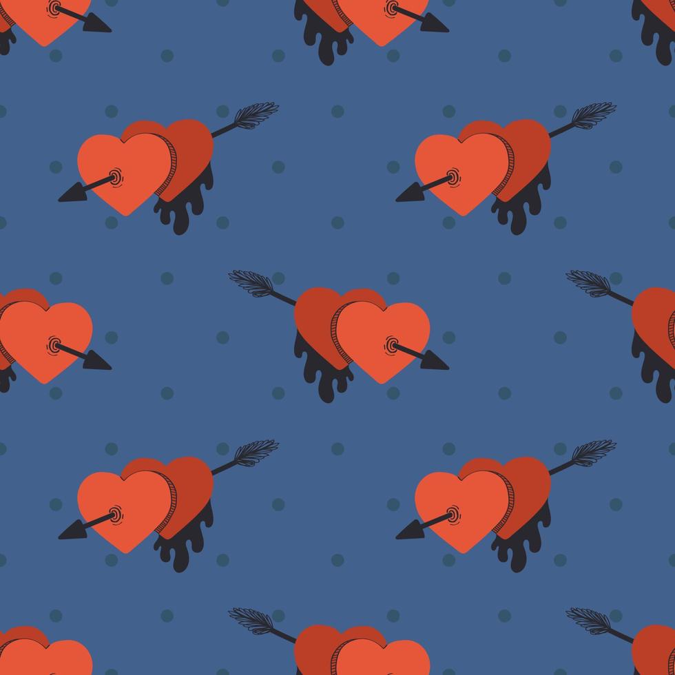 cute handraw valentine items seamless pattern design vector