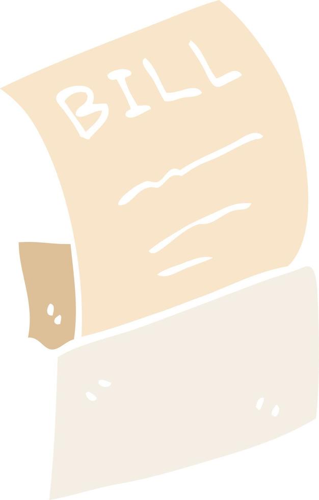 cartoon doodle bill in envelope vector
