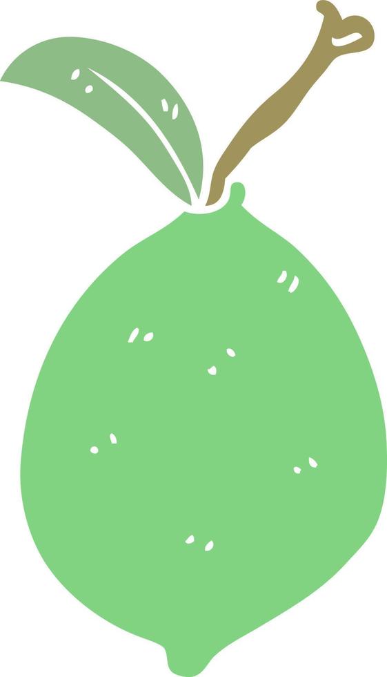 cartoon doodle lime fruit vector