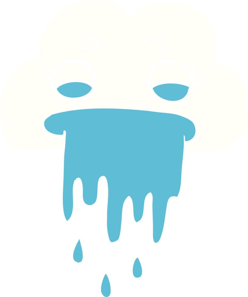 cartoon doodle rain cloud vector