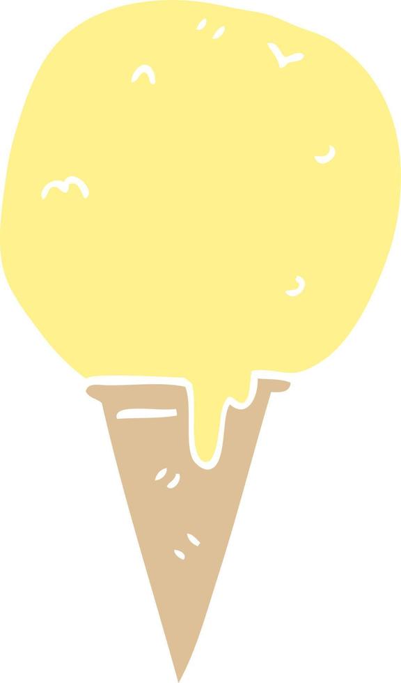 cartoon doodle ice cream cone vector