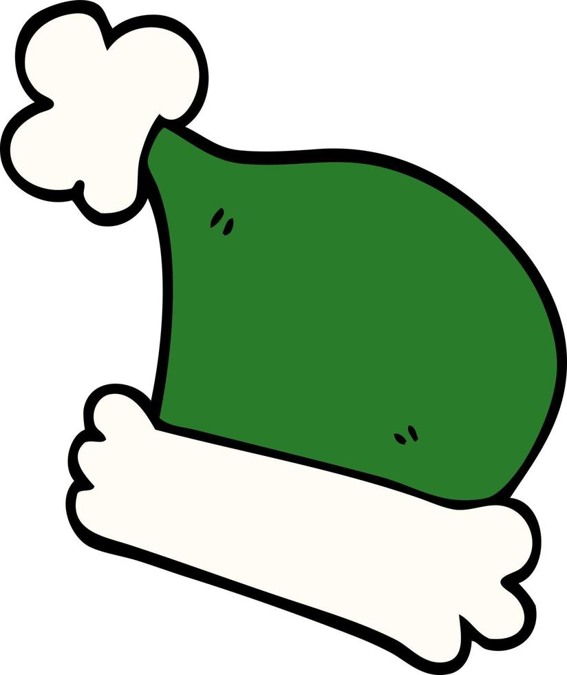 cartoon doodle christmas hats vector