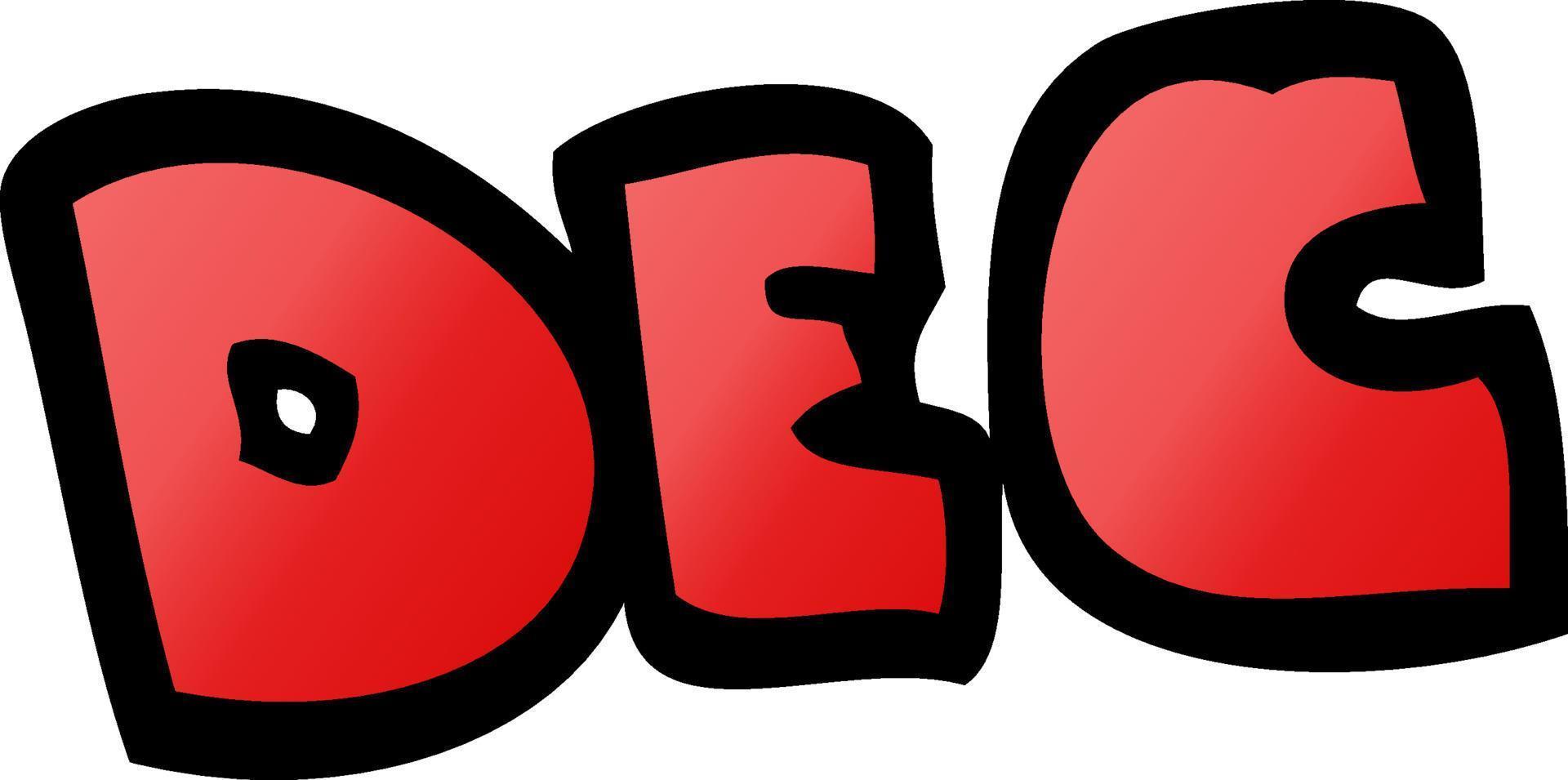 cartoon doodle month of december vector