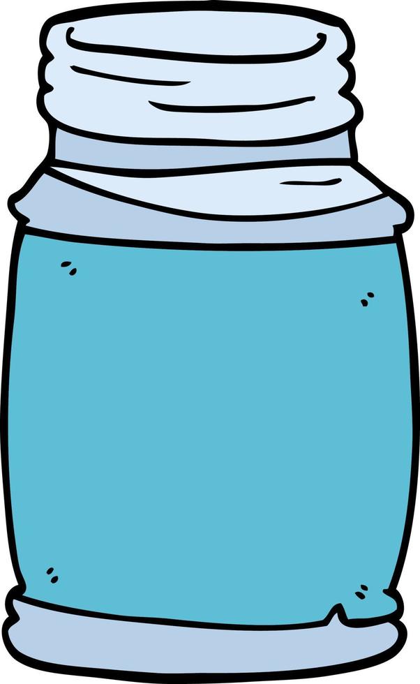 cartoon doodle glass jar vector