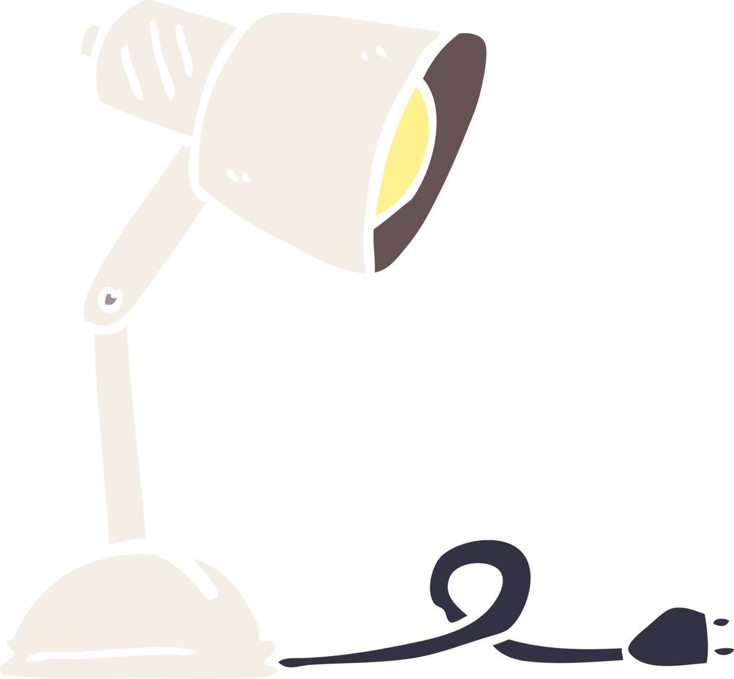 lámpara de escritorio de garabato de dibujos animados vector