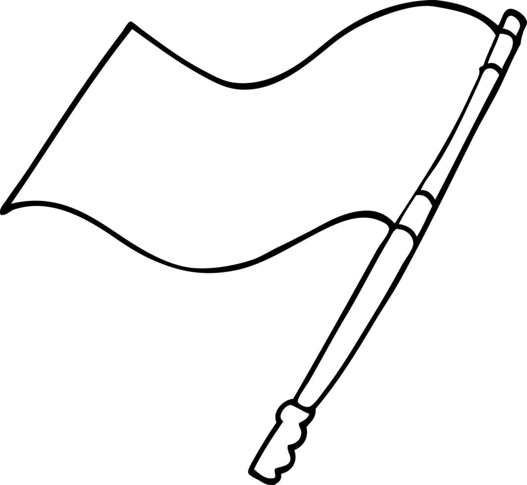 line drawing cartoon flag vector
