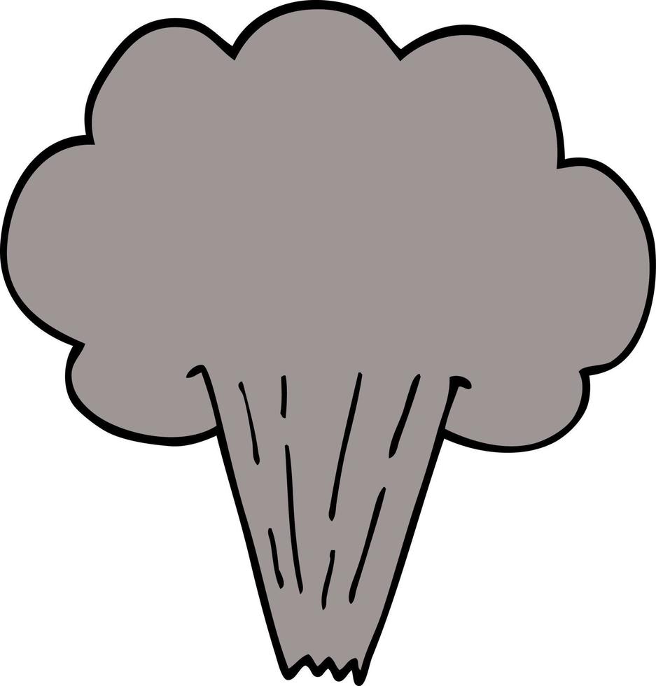 caricatura, garabato, silbido, nube vector