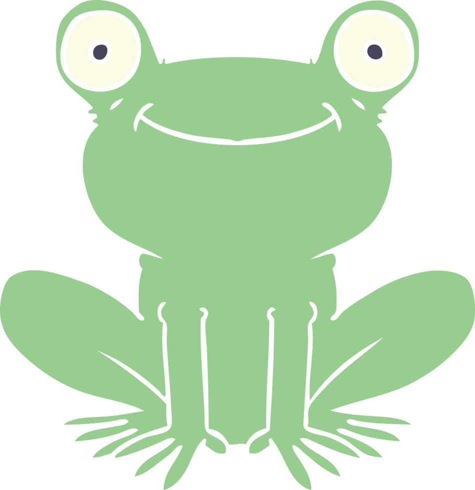 flat color style cartoon frog vector