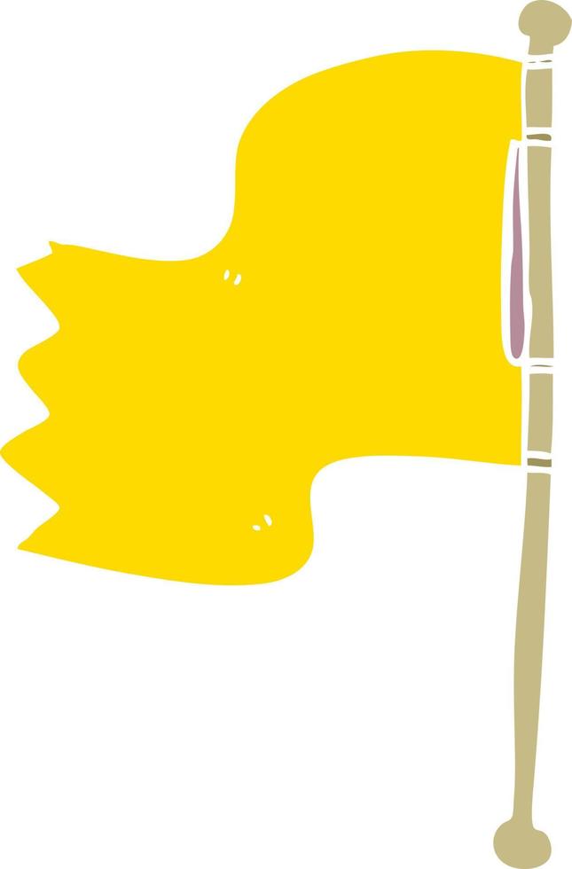 cartoon doodle waving flag vector