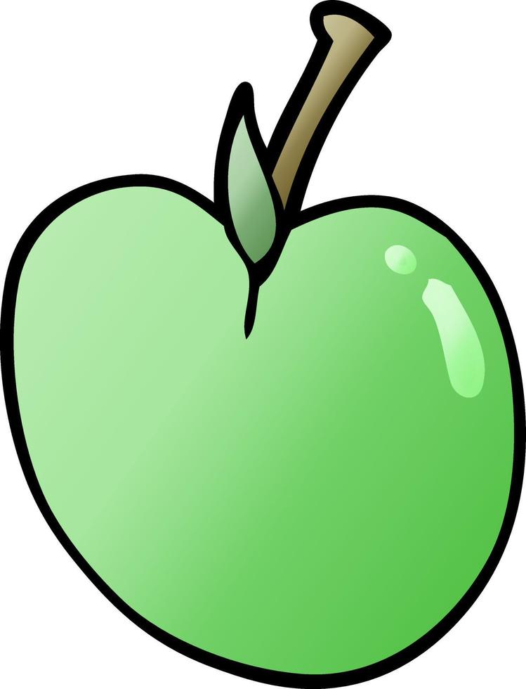 caricatura, garabato, manzana vector