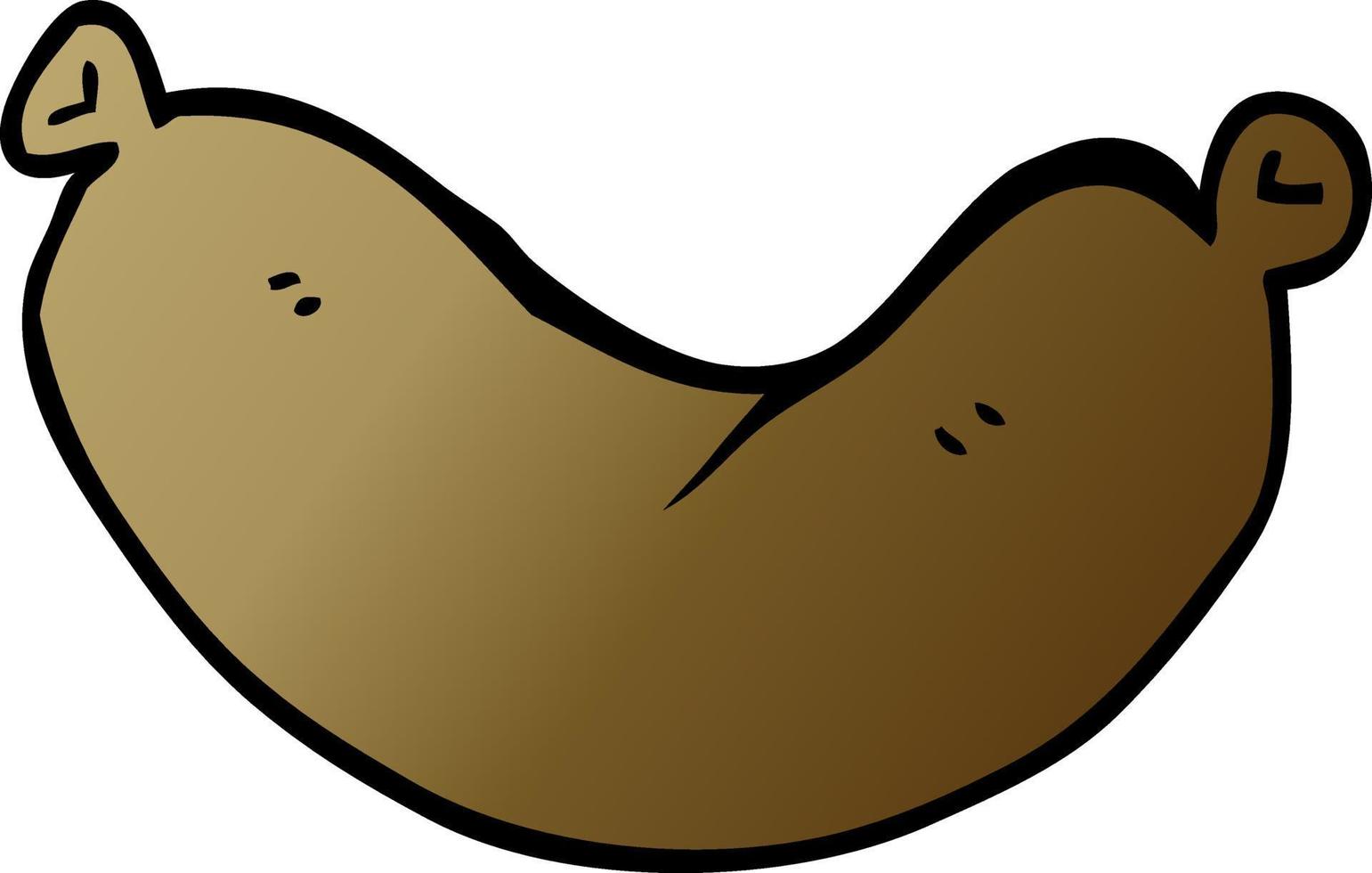 cartoon doodle of a sausage vector