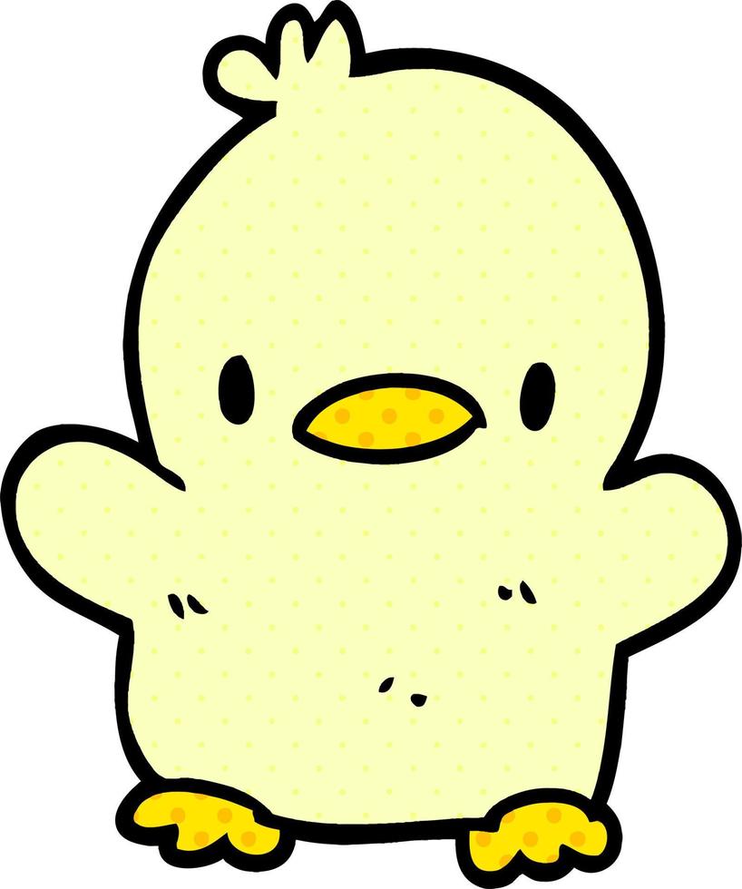 cute cartoon doodle chick vector