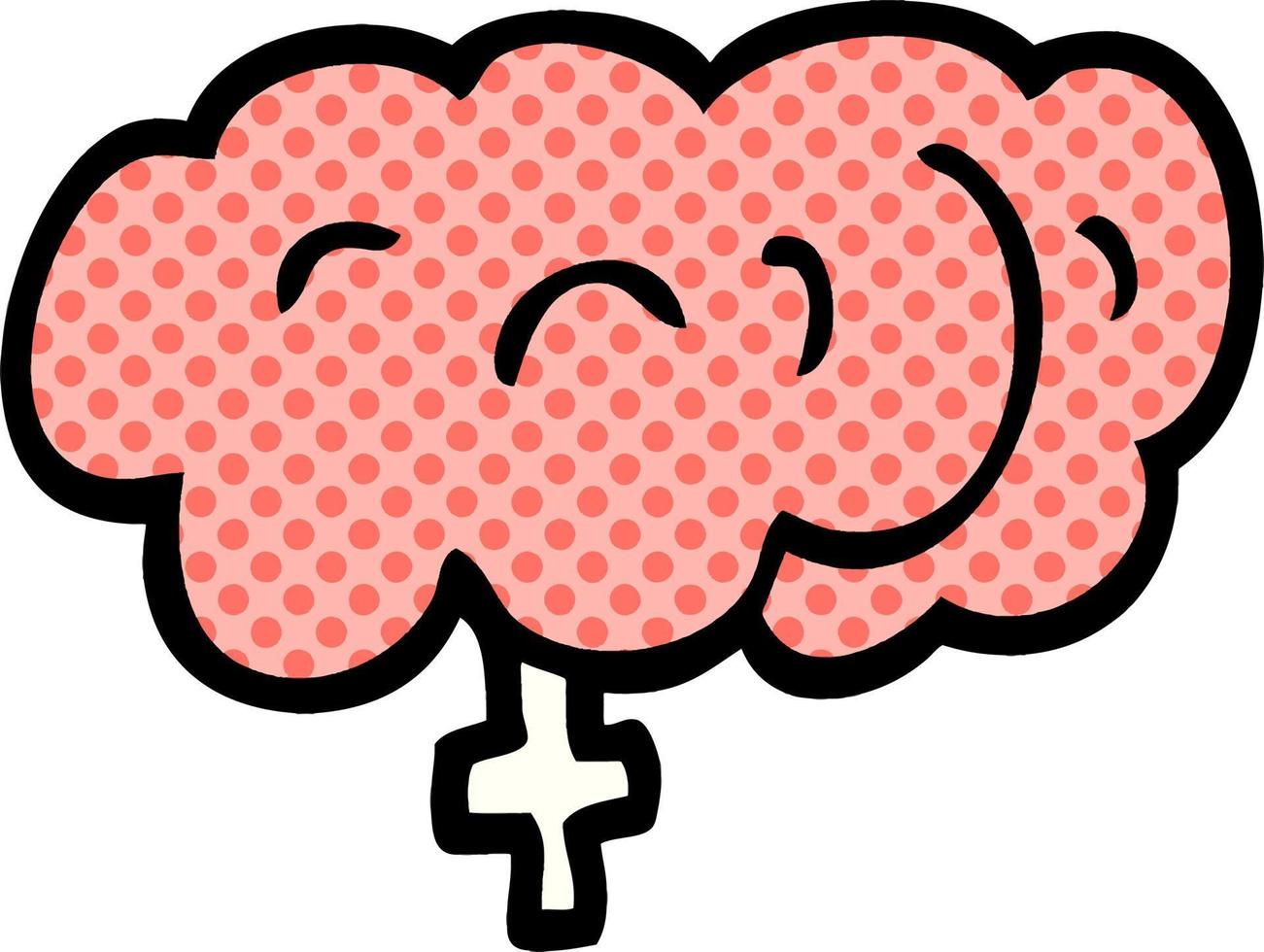 cartoon doodle human brain vector