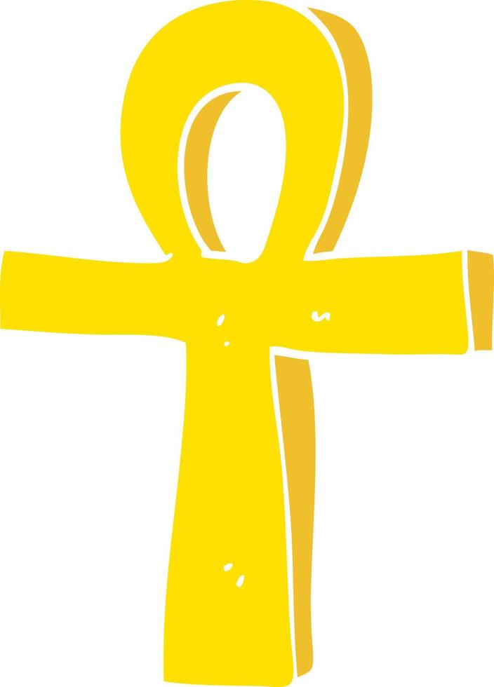 cartoon doodle of an ankh vector