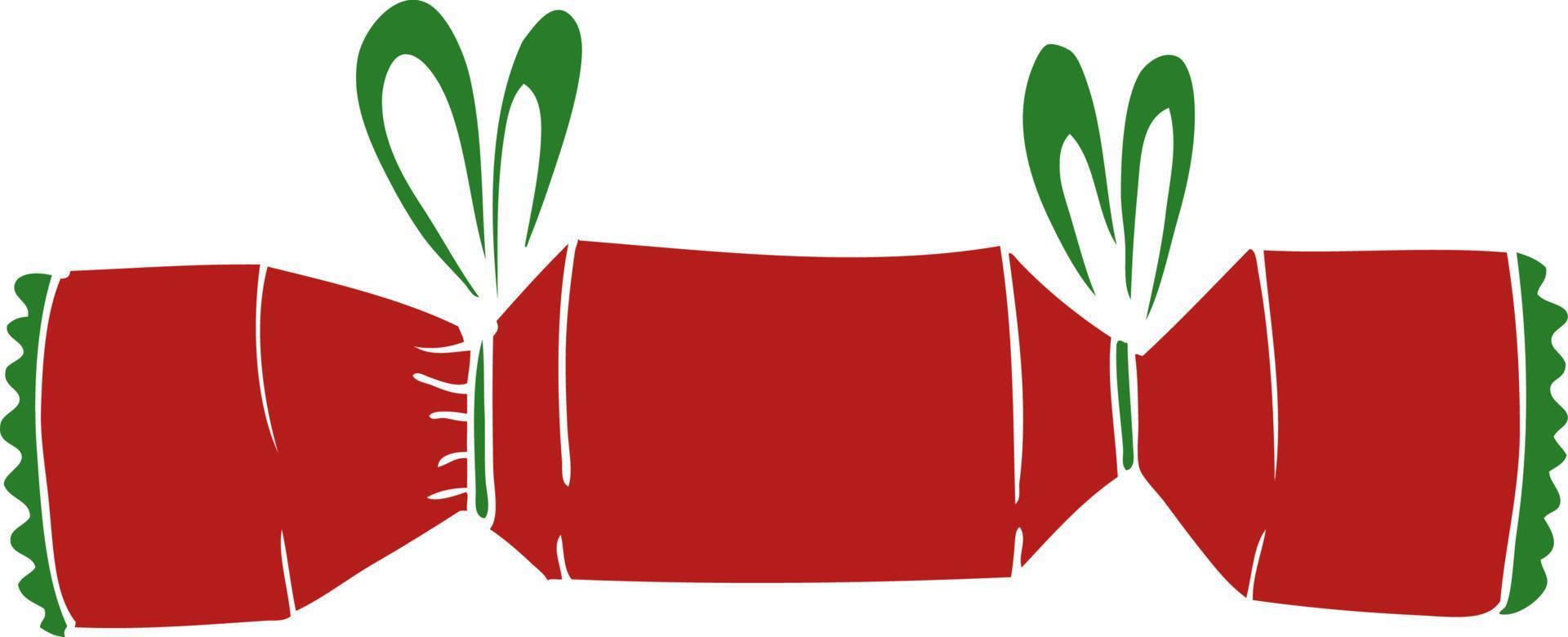 cartoon doodle christmas cracker vector