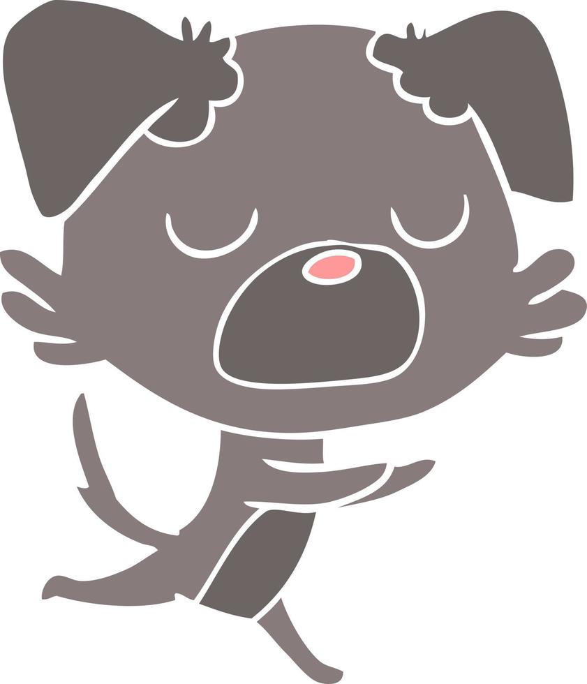 flat color style cartoon dog vector