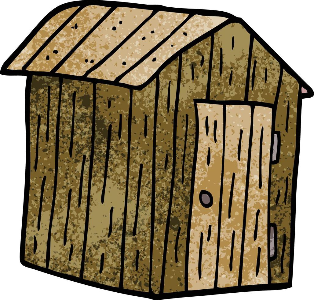 cartoon doodle wood shed vector