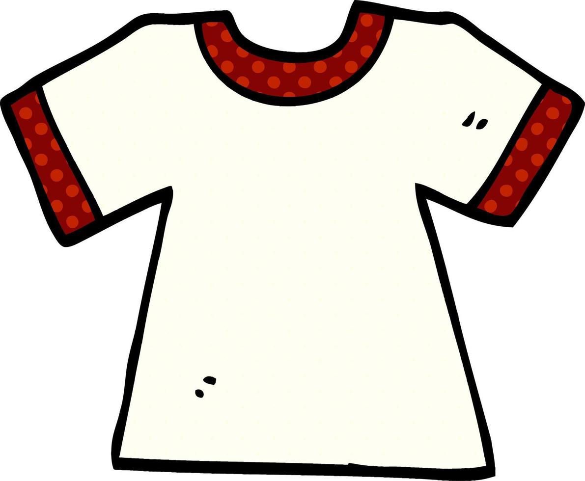 camiseta del doodle de la historieta vector