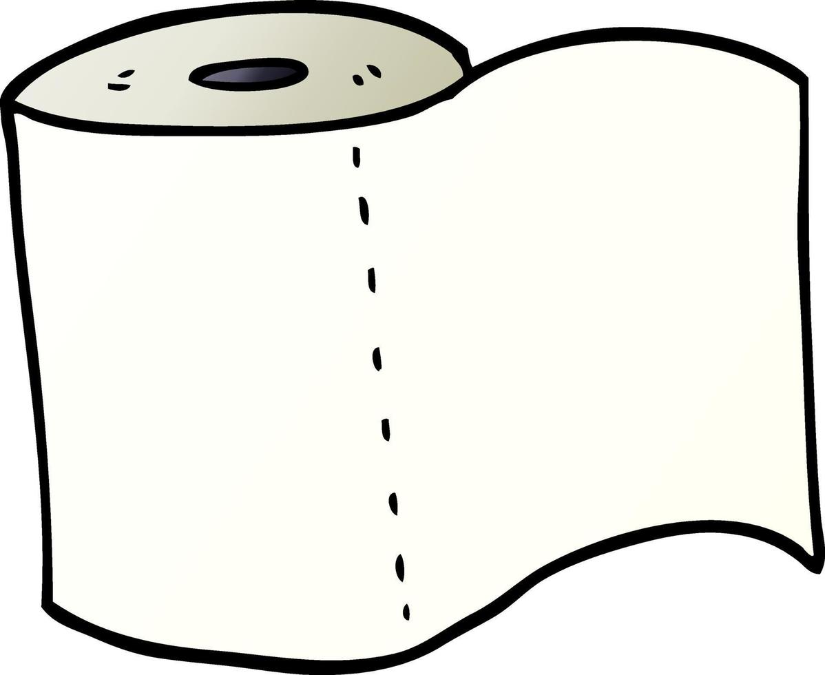 cartoon doodle toilet roll vector