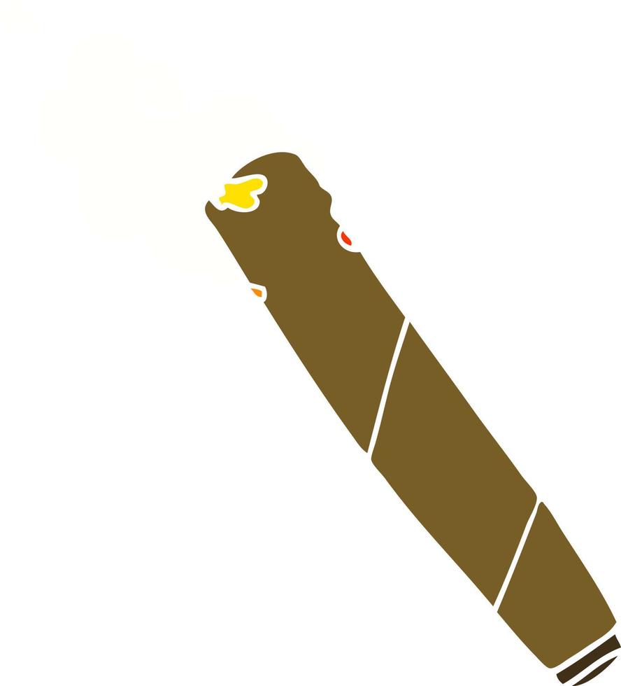 cartoon doodle smoking joint vector