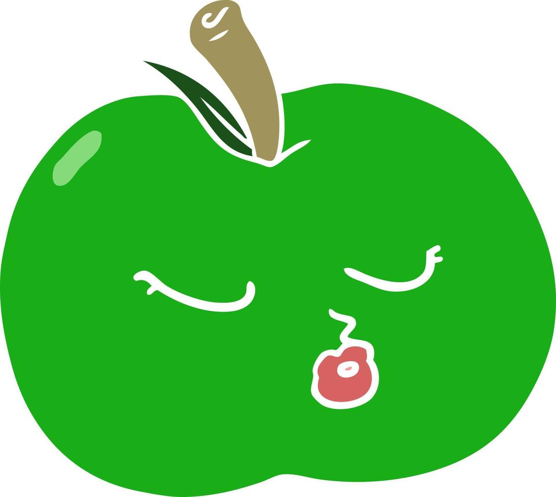 flat color style cartoon apple vector