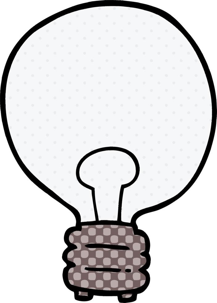 cartoon doodle light bulb vector