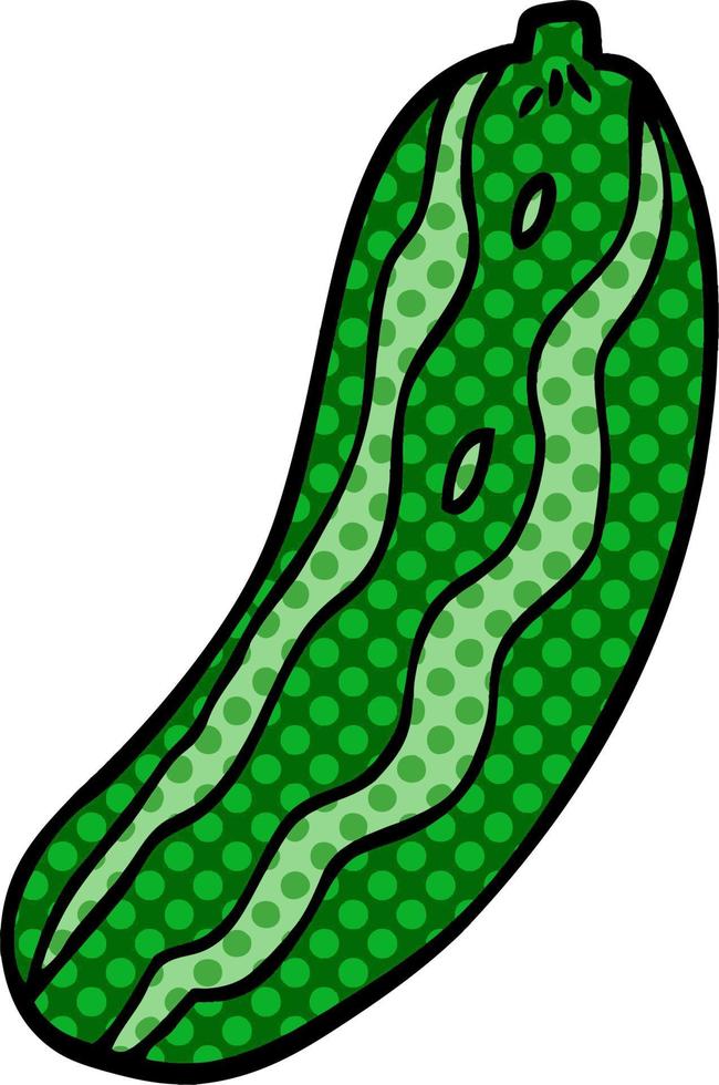 cartoon doodle cucumber plant vector