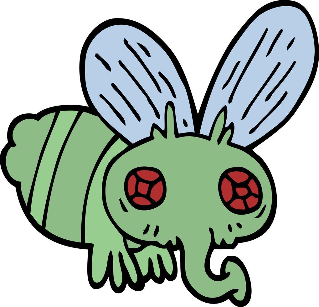 garabato de dibujos animados de una mosca vector