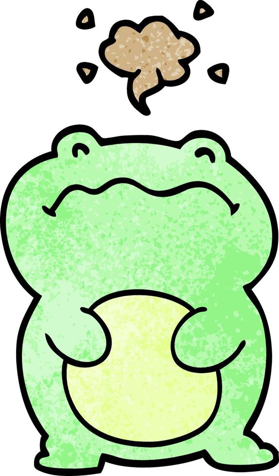 cartoon doodle frog vector