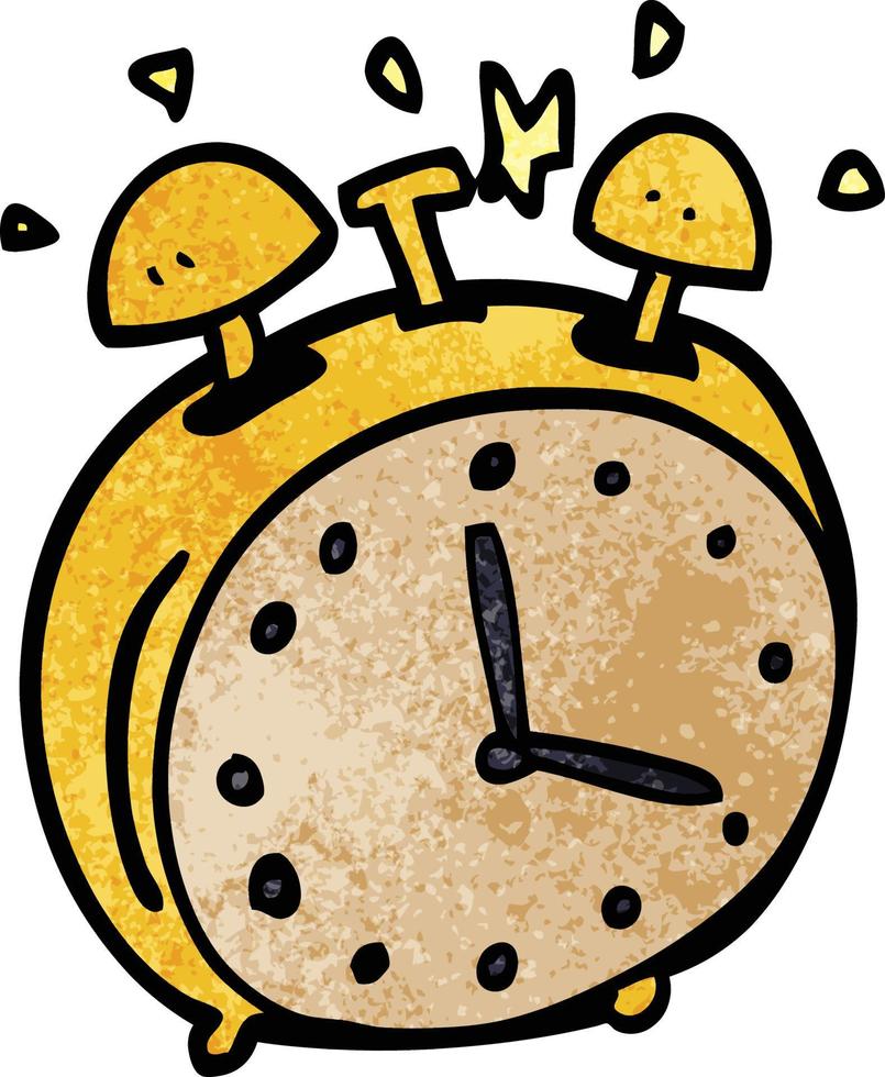 cartoon doodle alram clock vector