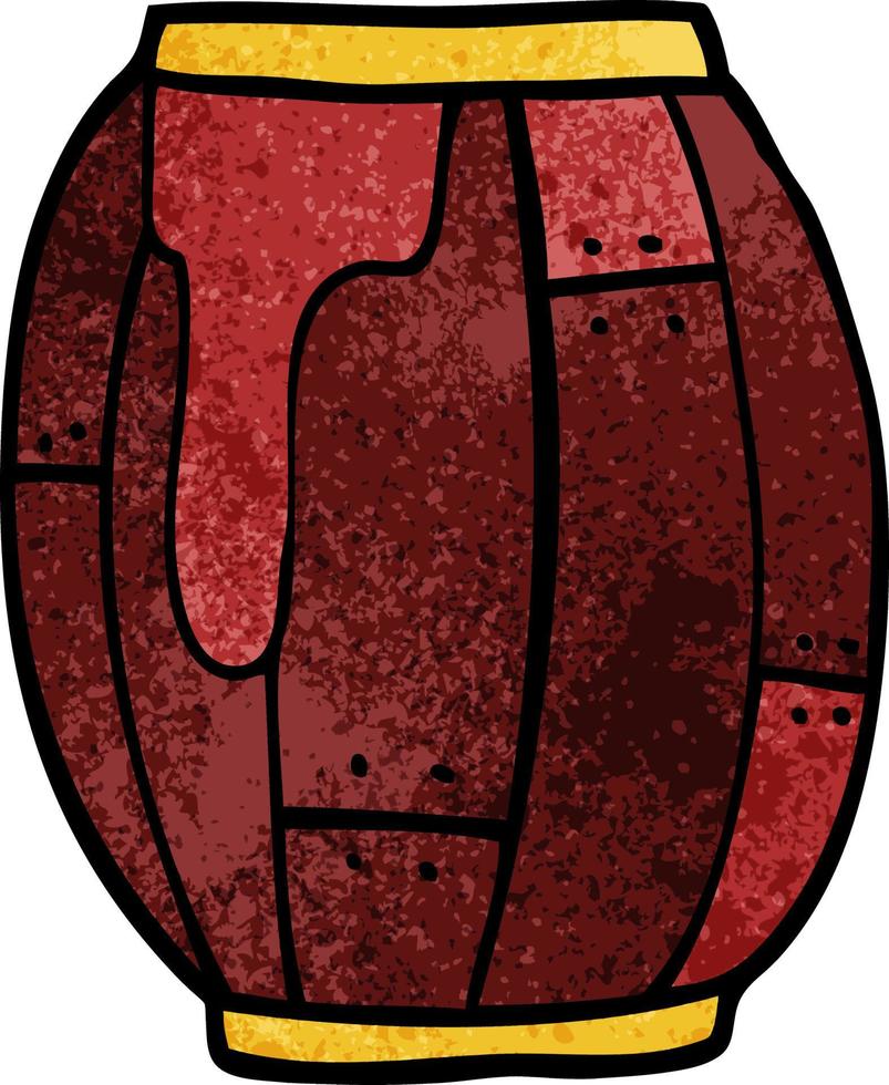 cartoon doodle of a barrel vector