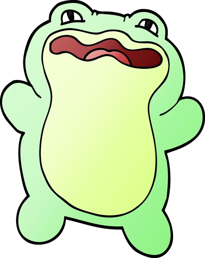 cartoon doodle frog vector