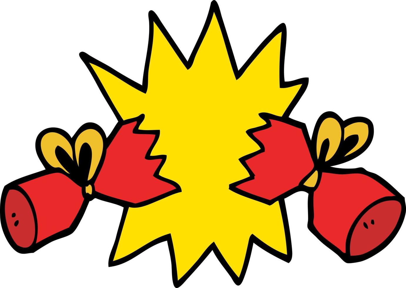 cartoon doodle cracker vector